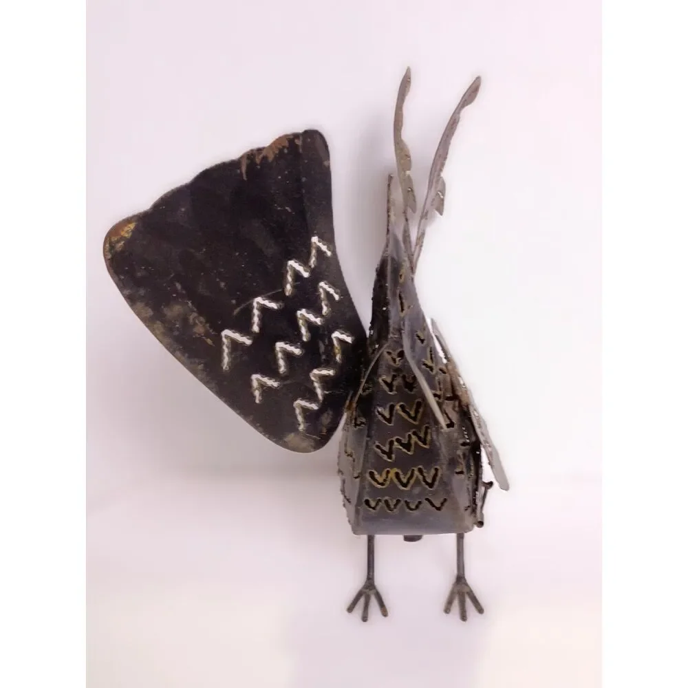 Vintage Rustic Metal Rooster Chicken Handmade Outdoor Tealight Candle Holder
